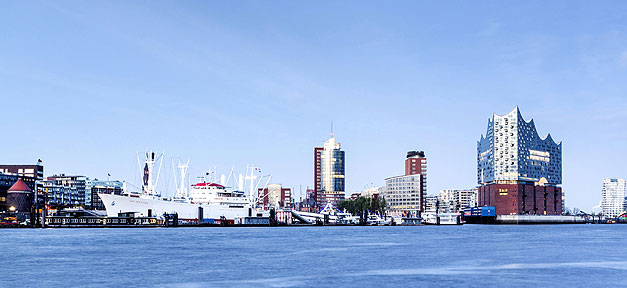 Hamburg, Stadt, Elbphilarmonie, Skyline, Hafen