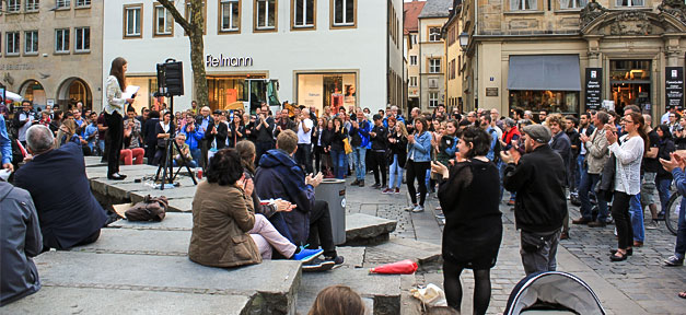 Mahnwache, Bamberg, Demonstration, Demo, Afghanistan