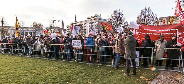 Demonstration, Proteste, Roland Koche, Hessen, Wilhelm-Leuschner-Medaille