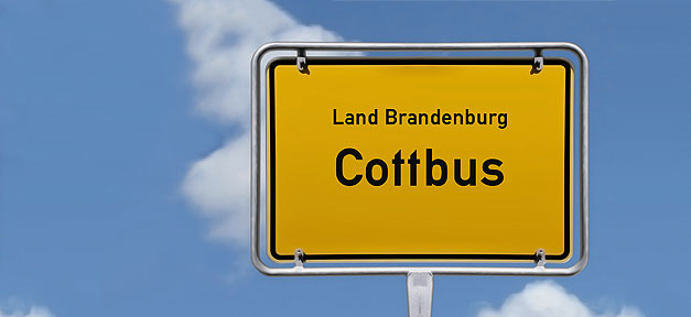 Cottbus, Stadt, Ortsschild, Brandenburg, Schild