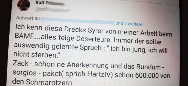 Tweet, BAMF, Syrer, Flüchtlinge, Rassismus, Hetze