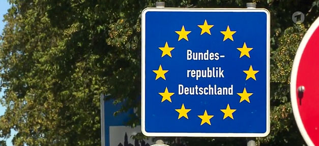 Grenze, Schild, Deutschland, BRD, Bundesrepublik, Einwanderung