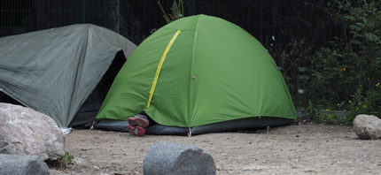 Flüchtlinge, Zelte, Flüchtlingslager, Schlafen, Frankreich