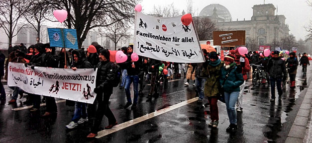 Familiennachzug, Flüchtlinge, Grundrechte, Demonstration, Demo