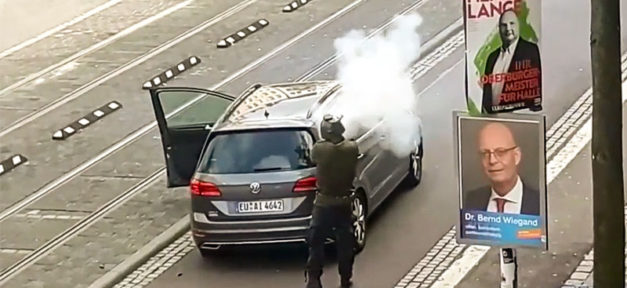 Halle, Terror, Waffe, Täter, Schuss, Straße, Gewalt, Straftat