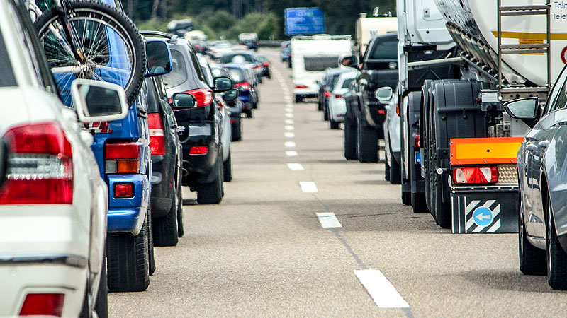 Autos, Verkehr, Stau, Autobahn, Urlaub, Reise