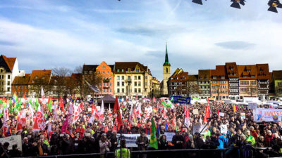 Demonstration, Demo, Menschen, Rechtsextremismus, Unteilbar, Erfurt
