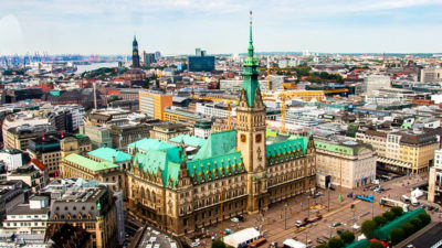 Hamburg, Rathaus, Stadt, Panorama, Senat