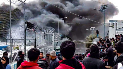 Brand, Flüchtlinge, Flüchtlingslager, Griechenland