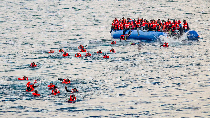 Flüchtlinge, Mittelmeer, Boot, Seenotrettung, Flüchtlingspolitik
