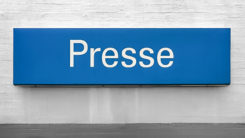 Presse, Pressecodex, Akkreditierung, Schild