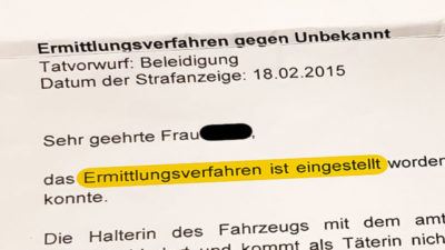 Strafverfahren, Anzeige, Staatsanwaltschaft, Polizei, Beleidigung