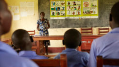 Schule, Bildung, Kinder, Afrika, Klasse, Lehrerin