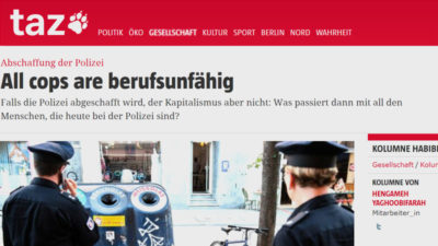 taz, Tageszeitung, Polizei, Kolumne, Seehofer