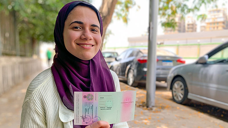 Engy Ashraf, Fiktionsbescheinigung, Studentin, Ausland, Ausländer, Aufenthaltstitel