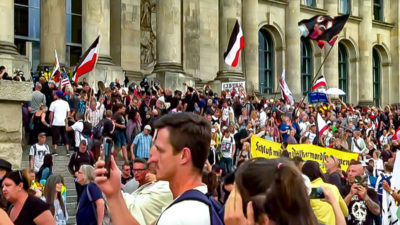 Demonstration, Corona, Reichstag, Berlin, Bundestag, Reichsbürger, Rechtsextremisten
