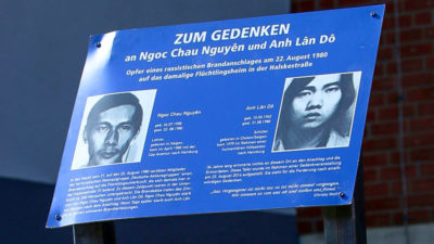 Nguyễn Ngọc Châu , Đỗ Anh Lân, Rassimsus, Vietnamesen, Hamburg, Rechtsextremismus, Gedenktafel