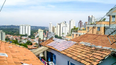 Brasilien, Stadt, Armut, Sao Paolo, Häuser, Haus, Dach