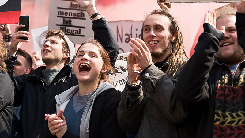 Film, Kino, Nazis, Demonstration, Antifa