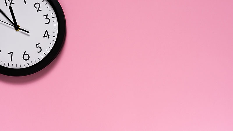 Uhr, Zeit, Wand, Spät, Rosa, Pünktlich