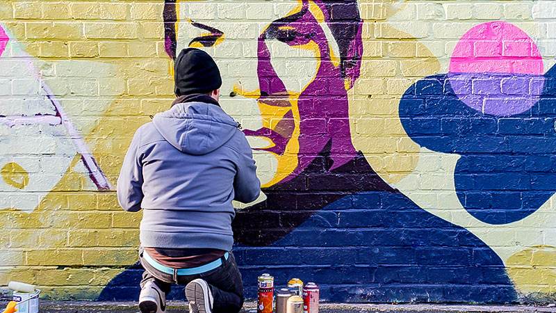 Mr. Spock, Raumschiff Enterprise, Flucht, Ukraine, Graffiti, Wand