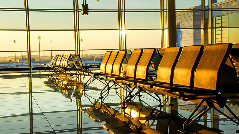 Flughafen, Sitze, Airport, Warten, Sitzen, Sonne