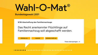 Wahl-O-Mat, bpb, Bundestagswahl 2021, Wahlhilfe