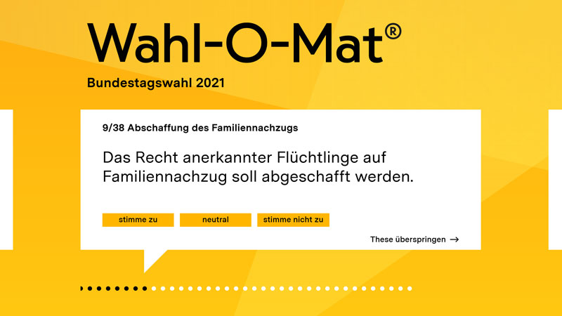 Wahl-O-Mat, bpb, Bundestagswahl 2021, Wahlhilfe