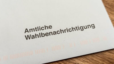 Amtliche Wahlbenachrichtigung, Brief, Bundestagswahl, Landtagswahl