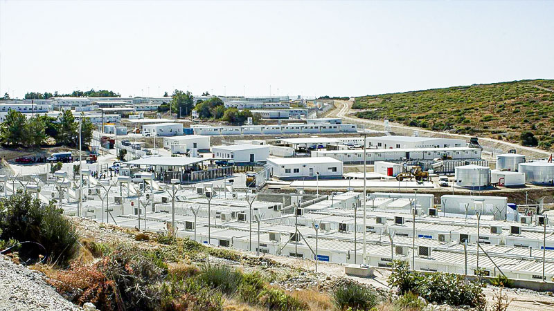 Container, Flüchtlingslager, Samos, Griechenland, Asyl, Flüchtlinge, Flüchtlingspolitik