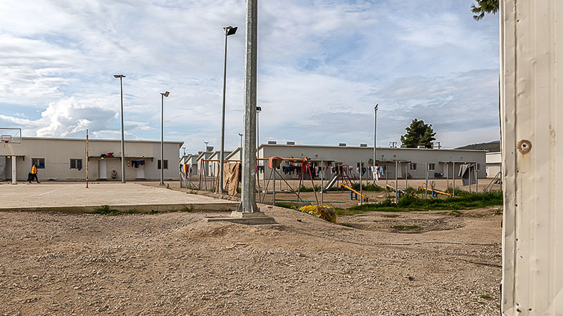 Camp, Ritsona, Griechenland, Basketball-Platz, Spielplatz