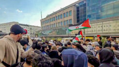Demonstration, Menschen, Palästina, Israel, Antisemitismus
