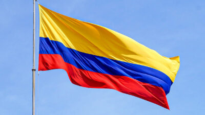 Kolumbien, Flagge, Fahne, Mast, Staat, Himmel