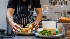 Koch, Kellner, Restaurant, Brot, Salat, Essen, Cafe