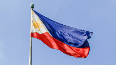 Philippinen, Fahne, Flagge, Staat, Mast, Himmel