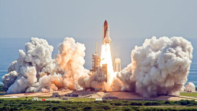 Space-Shuttle, Weltraum, Rakete, Start, Rauch