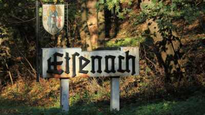 Eisenach, Thüringen, Stadt, Schild, Rechtsextremismus, NSU, Neonazis