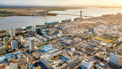 Maputo, Mosambik, Stadt, Brücke, Fluss, Panorama, Afrika