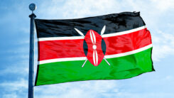 Kenia, Flagge, Fahne, Himmel, Fahnenmast