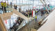 Buchmesse, Frankfurt, Menschen, Treppe, Rolltreppe, Bücher, Literatur