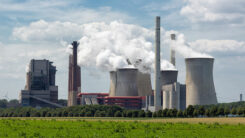Kohlekraftwerk, Schornstein, Rauch, Klimawandel, Braunkohle, Umweltverschmutzung
