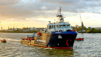Seenotrettung, Schiff, Sea Watch, Hamburg, Hafen, Meer