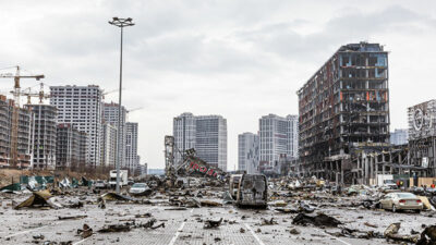 Ukraine, Kiew, Krieg, Stadt, Bombe, Straße, Gebäude, Russland