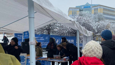 UNFAIR, UNHCR, Flüchtlinge, Demonstration, Pressekonferenz, Genf