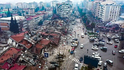 Türkei, Erdbeben, Häuser, Naturkatastrophe, Hilfe, Stadt, Luftaufnahme