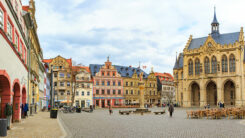 Thüringen, Erfurt, Stadt, Gebäude, Straße, Menschen