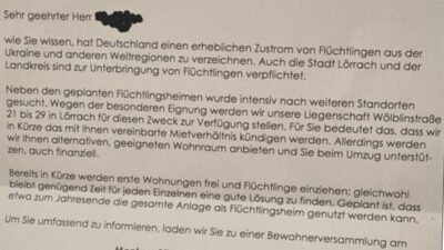 Schreiben, Brief, Mieter, Wohnung, Flüchtlinge