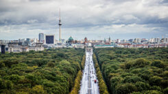 Berlin, City, Skyline, Wald, Bäume, Stadt, Hauptstadt