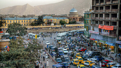 Kabul, Afghanistan, Straße, Stadt, Menschen, Gebäude, Häuser