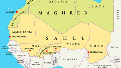Sahel, Afrika, Sahel Region, Niger, Chad, Mali, Karte